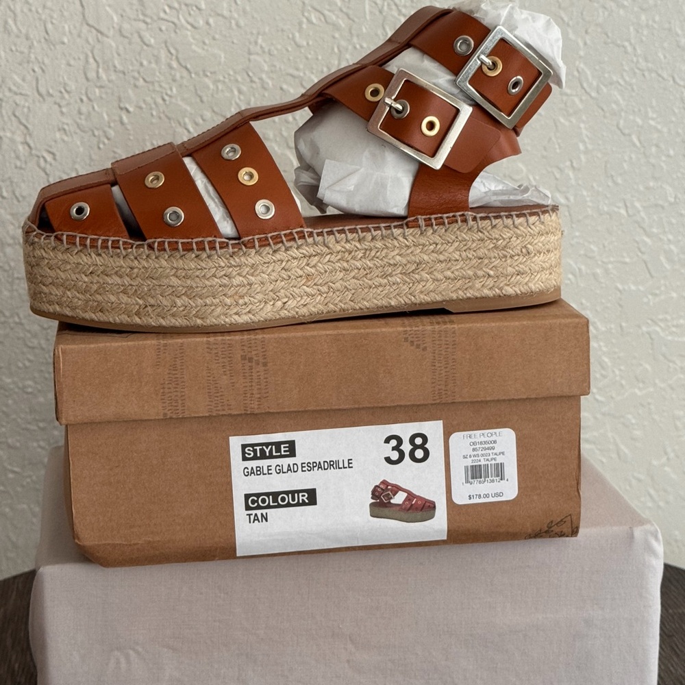 FP Movement by Free People Brown Gladiator Espadrilles
